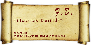 Filusztek Daniló névjegykártya